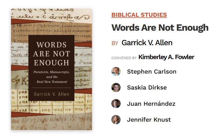 Symposium: Words Are Not Enough